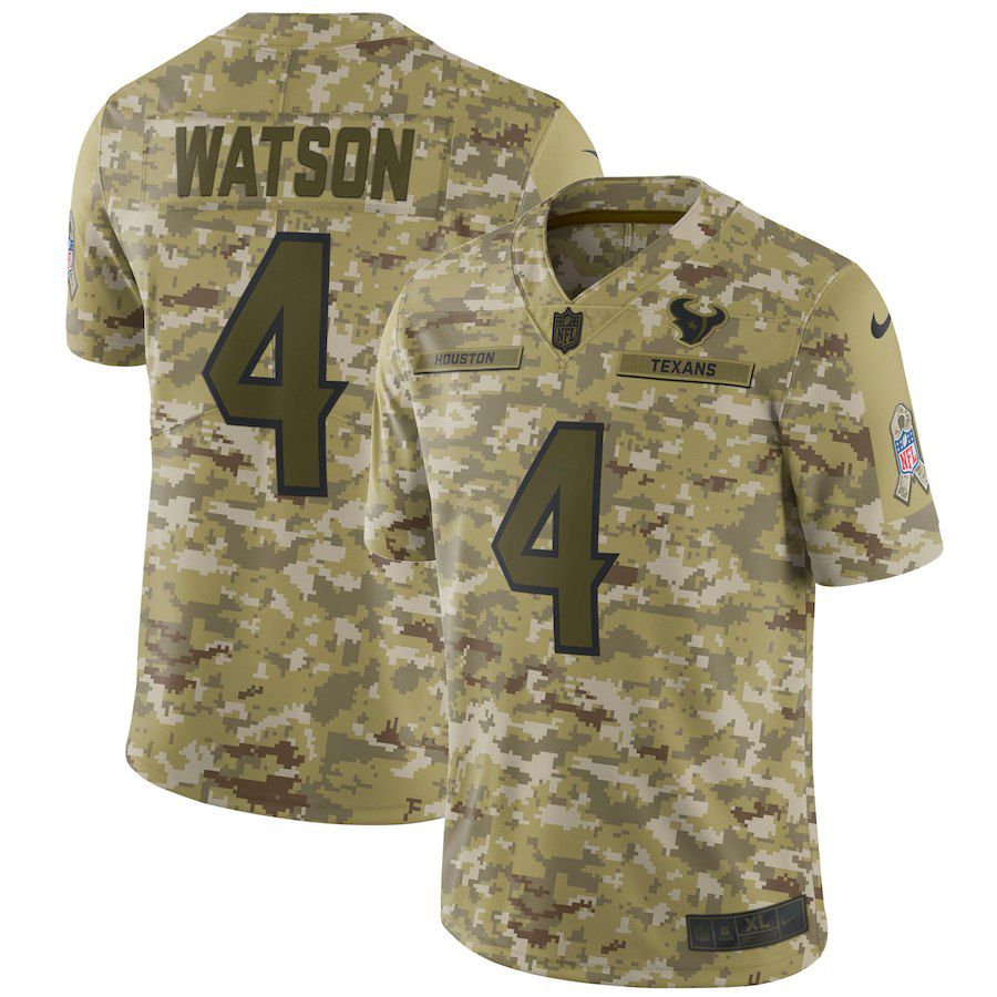Men Houston Texans #4 Watson Nike Camo Salute to Service Retired Player Limited NFL Jerseys->indianapolis colts->NFL Jersey